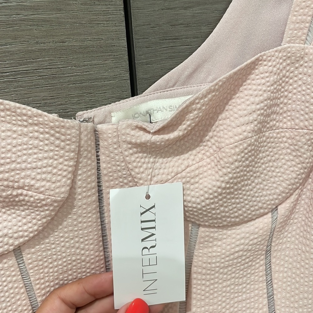 Jonathan Simkhai Seersucker Bustier Mini Dress - Picture 7 of 8